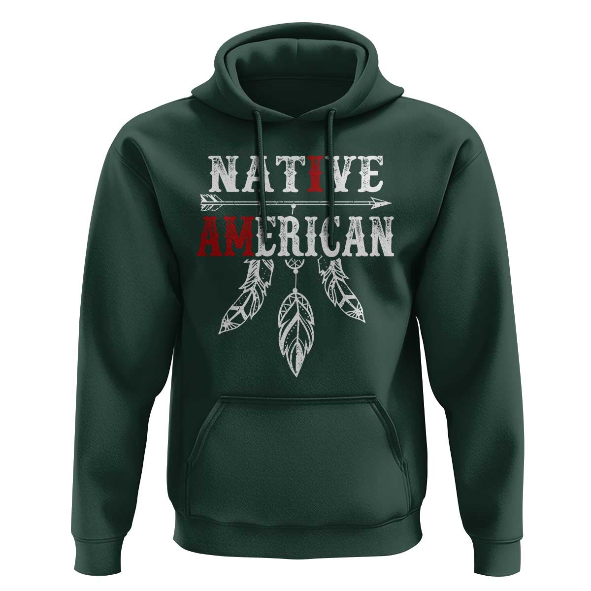 I Am Native American Hoodie Indigenous Pride Vintage Dreamcatcher Arrow - Wonder Print Shop