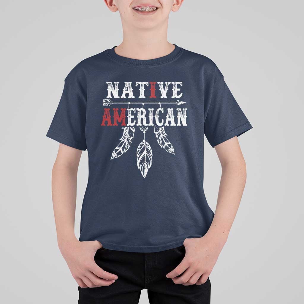 I Am Native American T Shirt For Kid Indigenous Pride Vintage Dreamcatcher Arrow - Wonder Print Shop