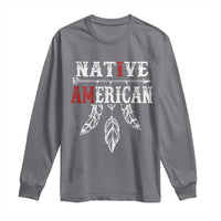 I Am Native American Long Sleeve Shirt Indigenous Pride Vintage Dreamcatcher Arrow - Wonder Print Shop