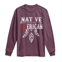 I Am Native American Long Sleeve Shirt Indigenous Pride Vintage Dreamcatcher Arrow - Wonder Print Shop