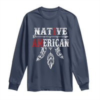 I Am Native American Long Sleeve Shirt Indigenous Pride Vintage Dreamcatcher Arrow - Wonder Print Shop