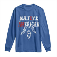 I Am Native American Long Sleeve Shirt Indigenous Pride Vintage Dreamcatcher Arrow - Wonder Print Shop