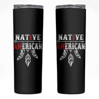 I Am Native American Skinny Tumbler Indigenous Pride Vintage Dreamcatcher Arrow - Wonder Print Shop