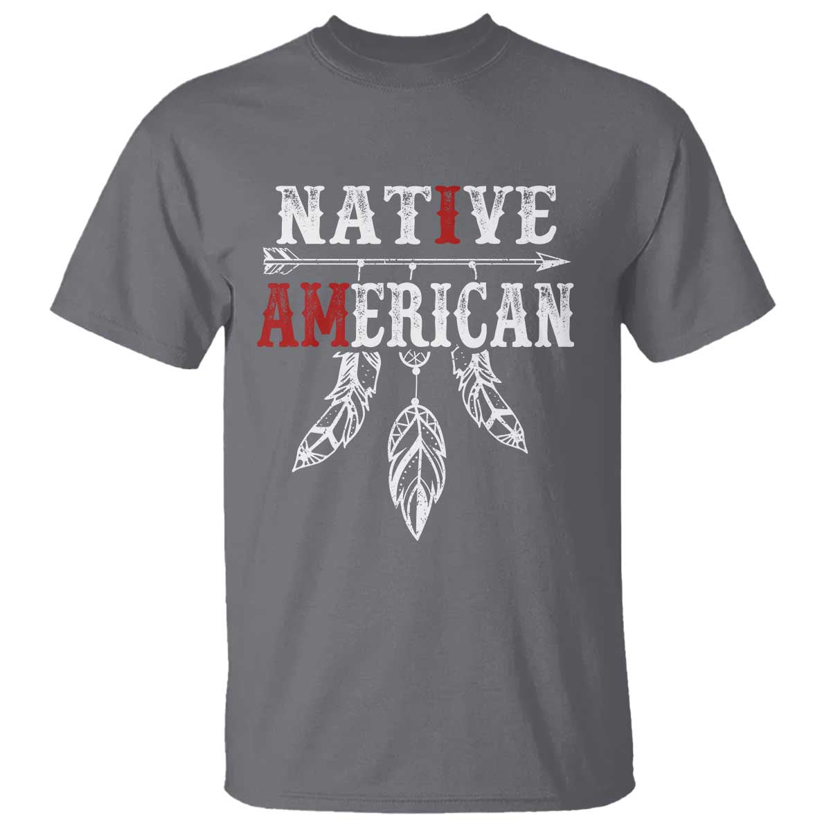 I Am Native American T Shirt Indigenous Pride Vintage Dreamcatcher Arrow - Wonder Print Shop
