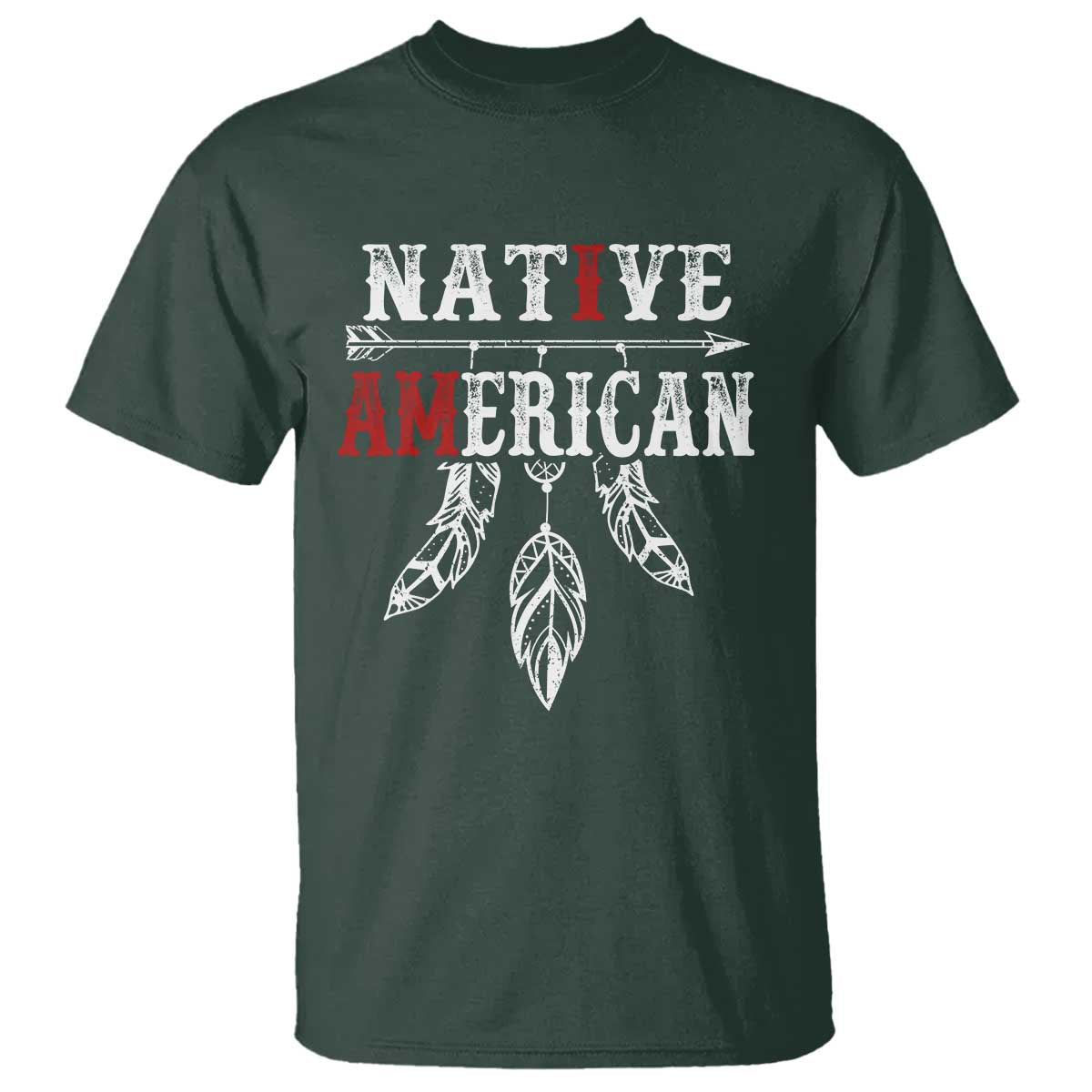 I Am Native American T Shirt Indigenous Pride Vintage Dreamcatcher Arrow - Wonder Print Shop