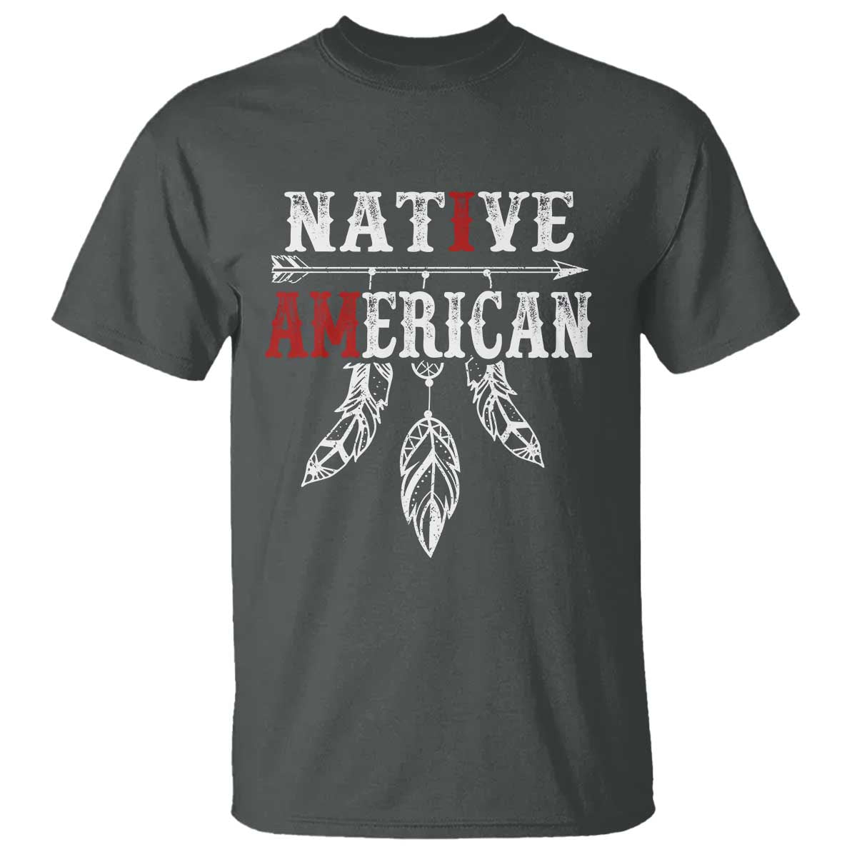 I Am Native American T Shirt Indigenous Pride Vintage Dreamcatcher Arrow - Wonder Print Shop