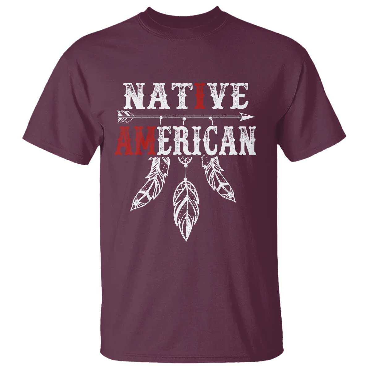 I Am Native American T Shirt Indigenous Pride Vintage Dreamcatcher Arrow - Wonder Print Shop