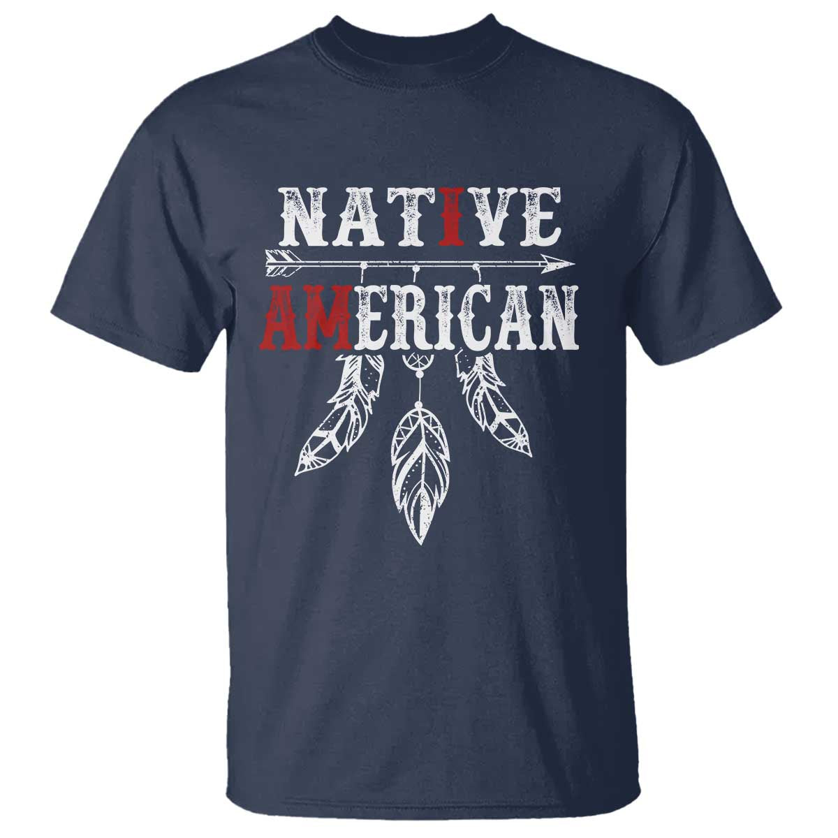 I Am Native American T Shirt Indigenous Pride Vintage Dreamcatcher Arrow - Wonder Print Shop