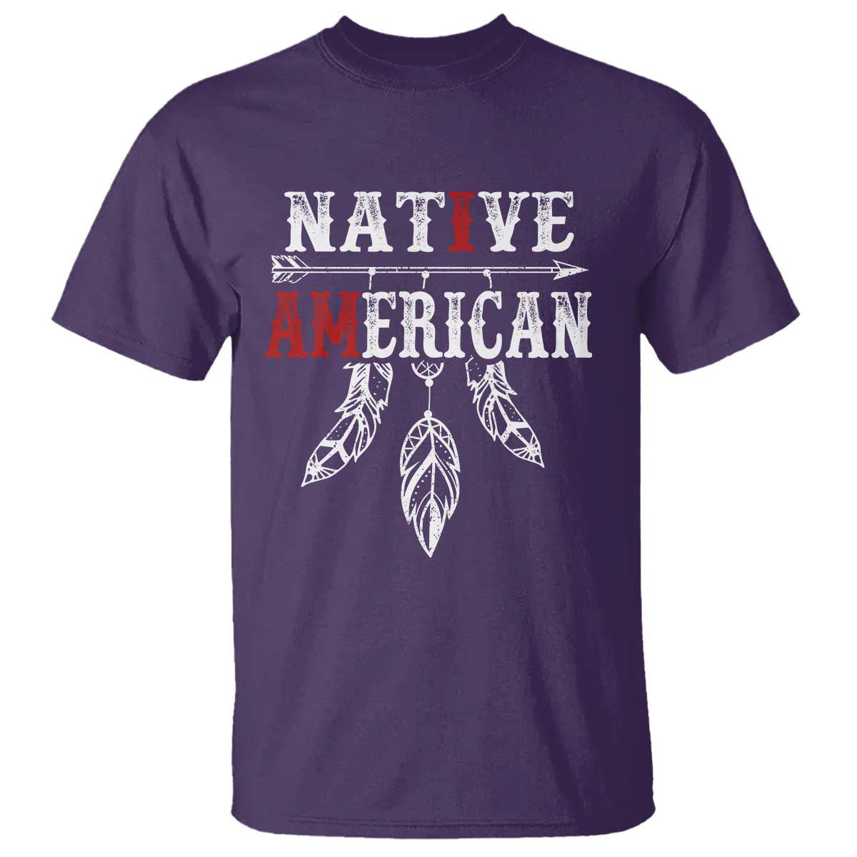 I Am Native American T Shirt Indigenous Pride Vintage Dreamcatcher Arrow - Wonder Print Shop
