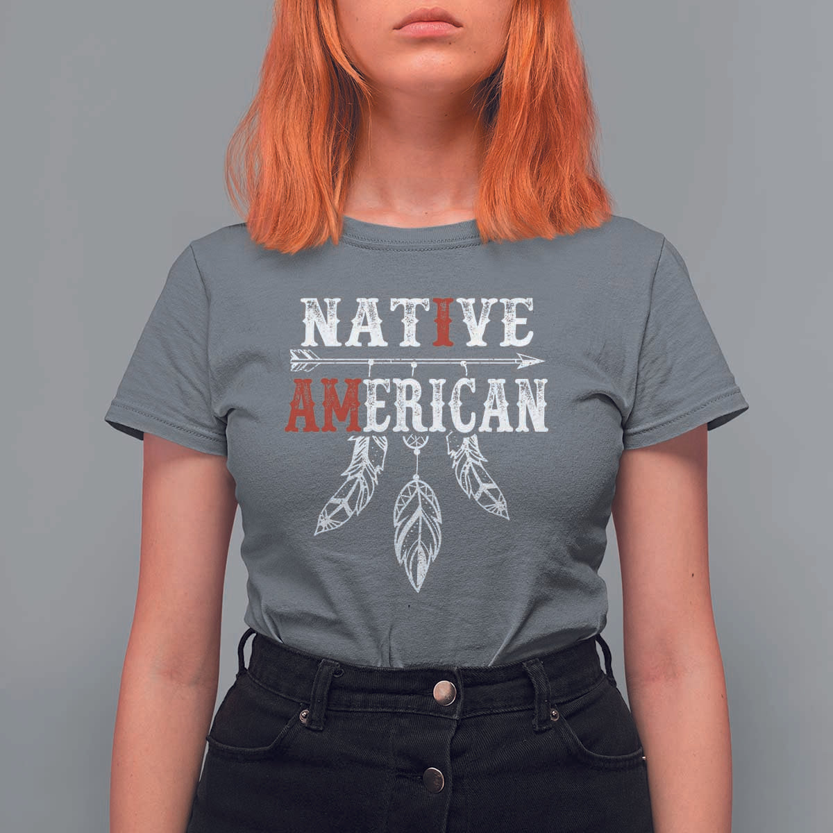 I Am Native American T Shirt For Women Indigenous Pride Vintage Dreamcatcher Arrow - Wonder Print Shop