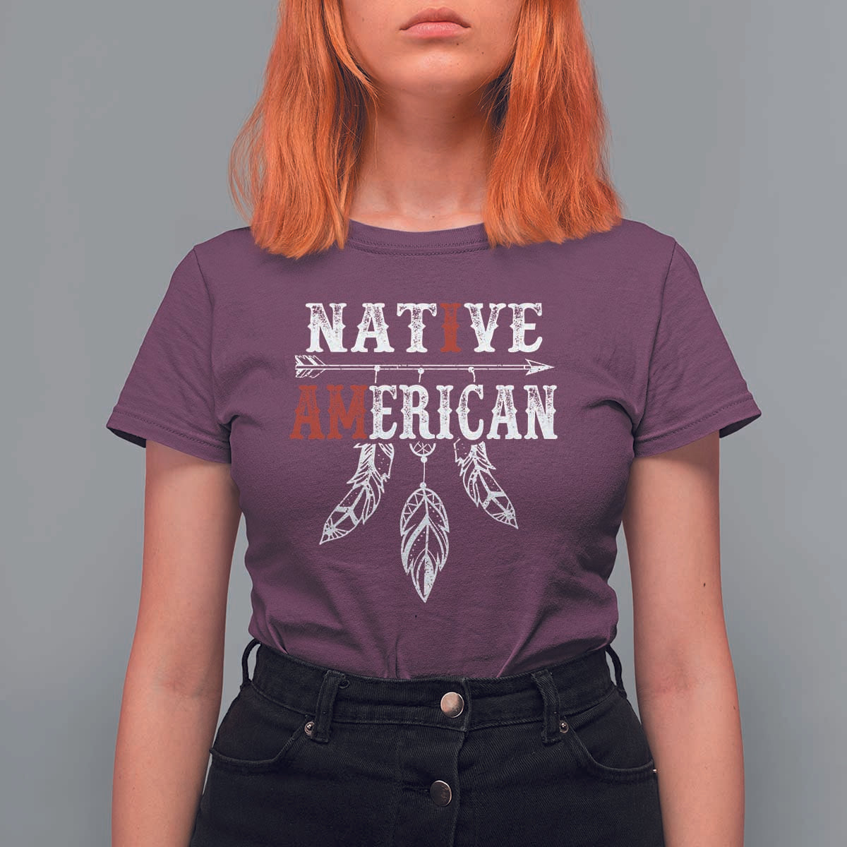 I Am Native American T Shirt For Women Indigenous Pride Vintage Dreamcatcher Arrow - Wonder Print Shop