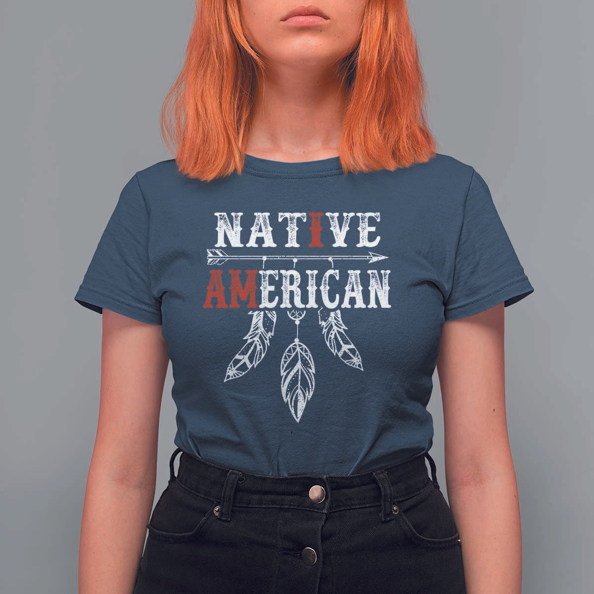 I Am Native American T Shirt For Women Indigenous Pride Vintage Dreamcatcher Arrow - Wonder Print Shop