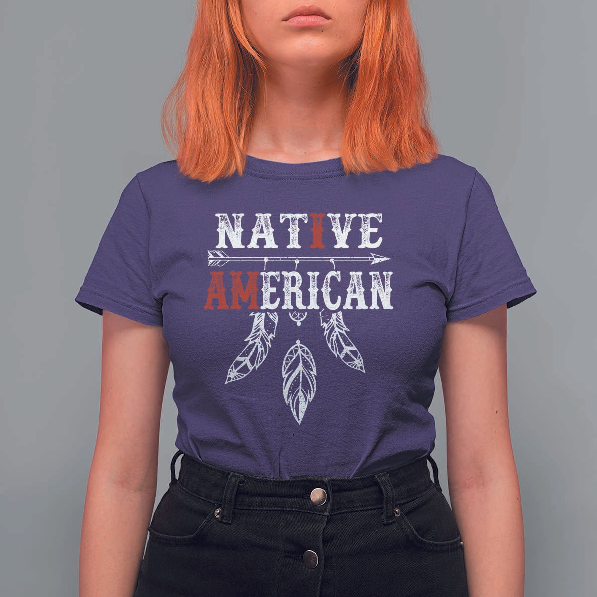 I Am Native American T Shirt For Women Indigenous Pride Vintage Dreamcatcher Arrow - Wonder Print Shop