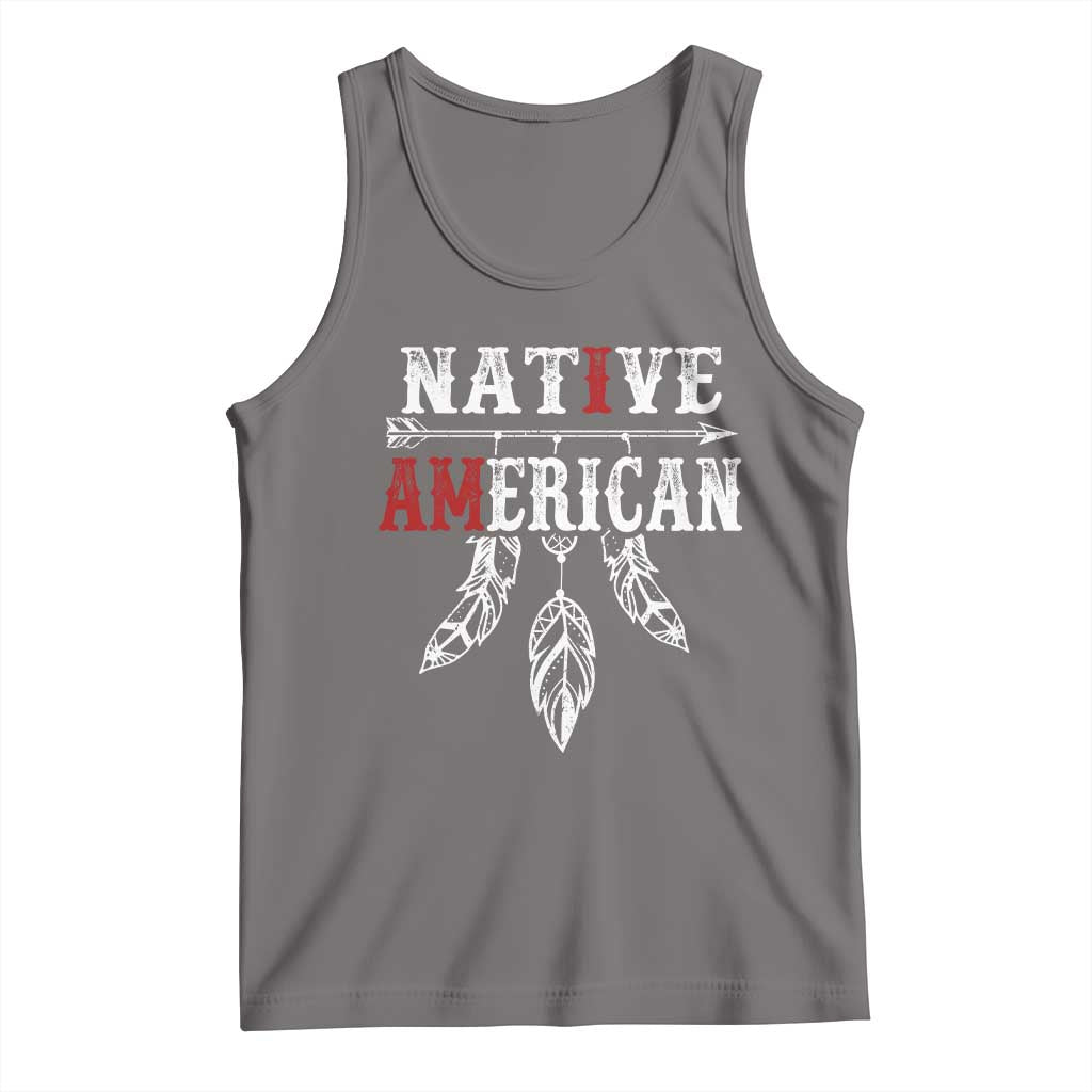 I Am Native American Tank Top Indigenous Pride Vintage Dreamcatcher Arrow - Wonder Print Shop