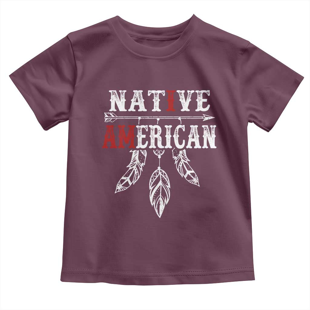 I Am Native American Toddler T Shirt Indigenous Pride Vintage Dreamcatcher Arrow - Wonder Print Shop