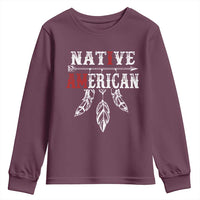 I Am Native American Youth Sweatshirt Indigenous Pride Vintage Dreamcatcher Arrow - Wonder Print Shop