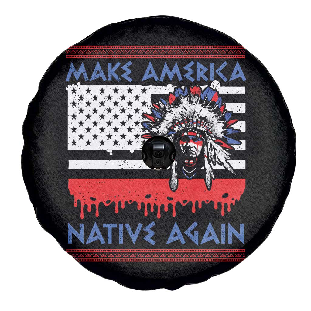 Make America Native Again Spare Tire Cover Native Indian Pride USA Flag - Wonder Print Shop