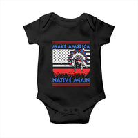 Make America Native Again Baby Onesie Native Indian Pride USA Flag - Wonder Print Shop