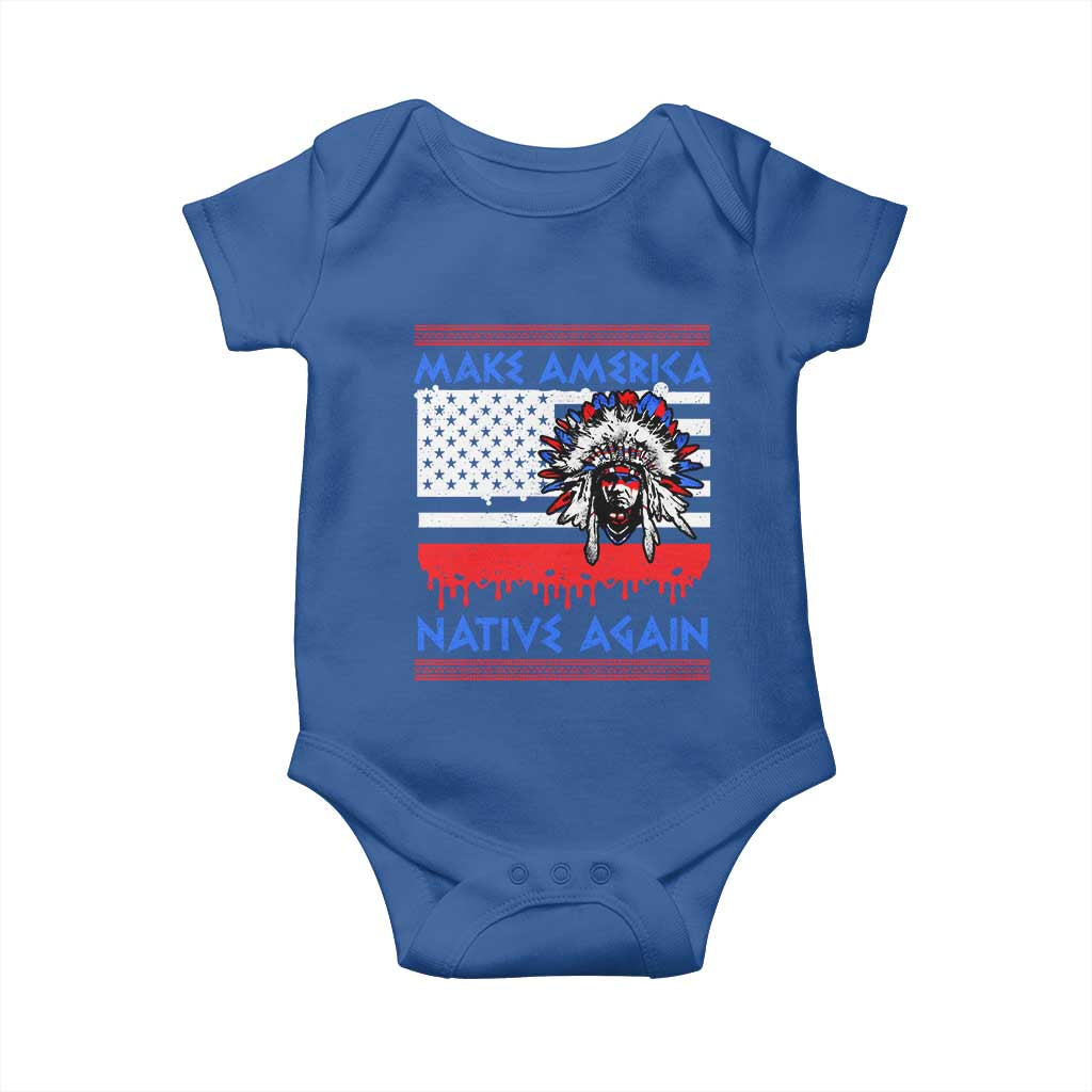 Make America Native Again Baby Onesie Native Indian Pride USA Flag - Wonder Print Shop