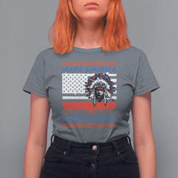 Make America Native Again T Shirt For Women Native Indian Pride USA Flag - Wonder Print Shop