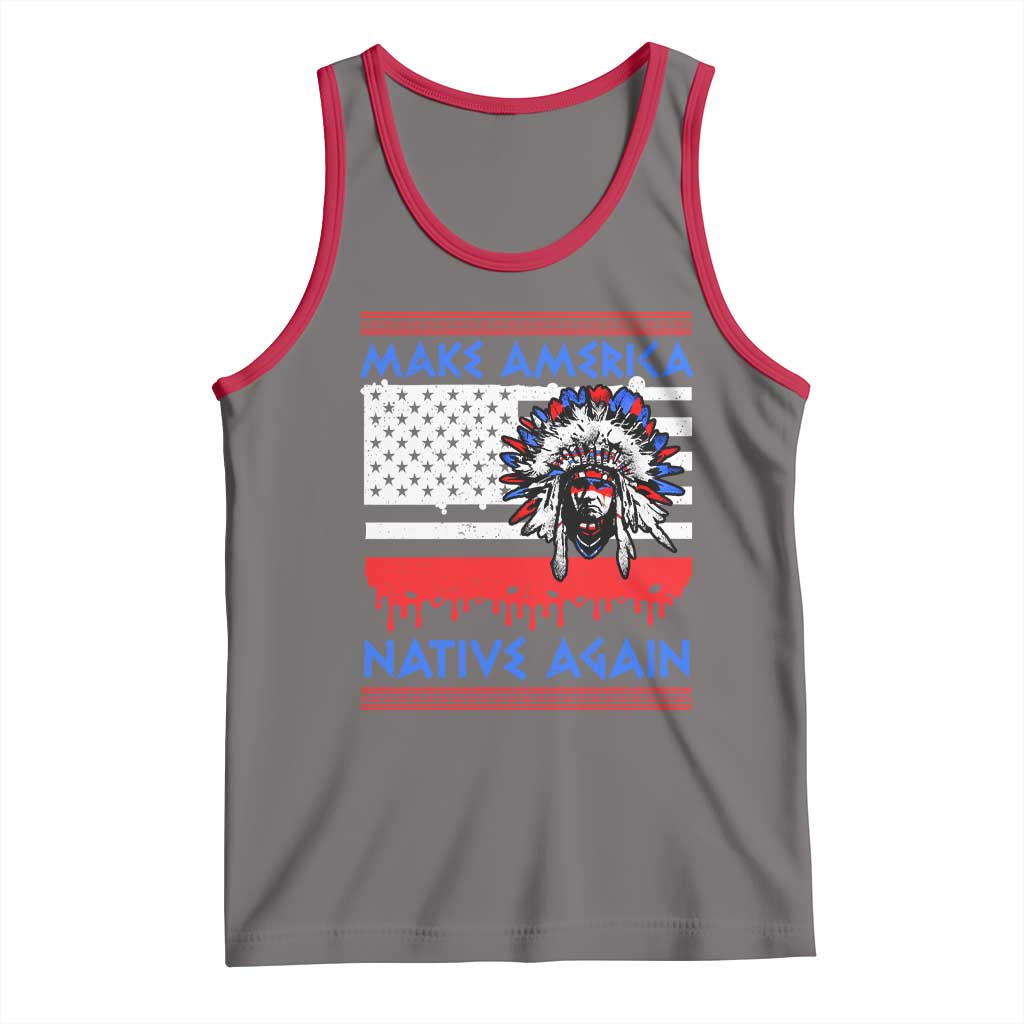 Make America Native Again Tank Top Native Indian Pride USA Flag - Wonder Print Shop