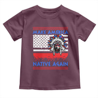 Make America Native Again Toddler T Shirt Native Indian Pride USA Flag - Wonder Print Shop