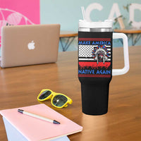 Make America Native Again Tumbler With Handle Native Indian Pride USA Flag - Wonder Print Shop