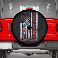 Make America Native Again Spare Tire Cover Indigenous Peoples Day USA Flag - Wonder Print Shop