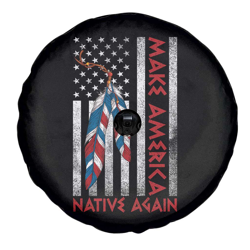 Make America Native Again Spare Tire Cover Indigenous Peoples Day USA Flag - Wonder Print Shop