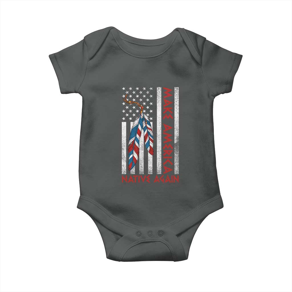 Make America Native Again Baby Onesie Indigenous Peoples Day USA Flag - Wonder Print Shop