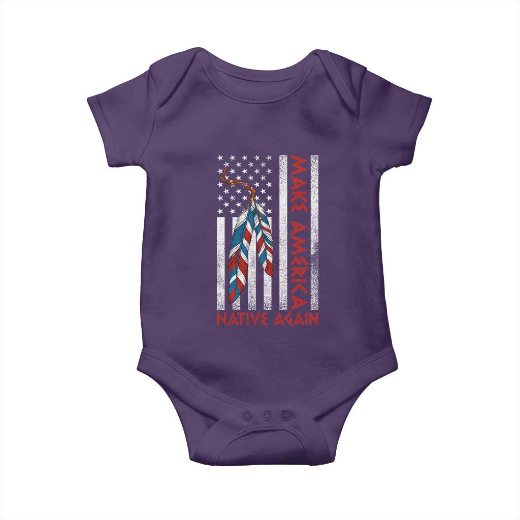 Make America Native Again Baby Onesie Indigenous Peoples Day USA Flag - Wonder Print Shop
