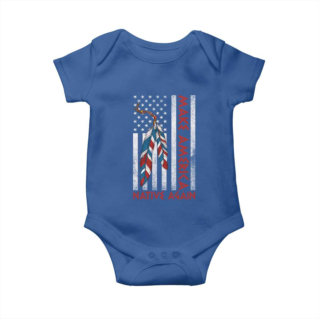 Make America Native Again Baby Onesie Indigenous Peoples Day USA Flag - Wonder Print Shop
