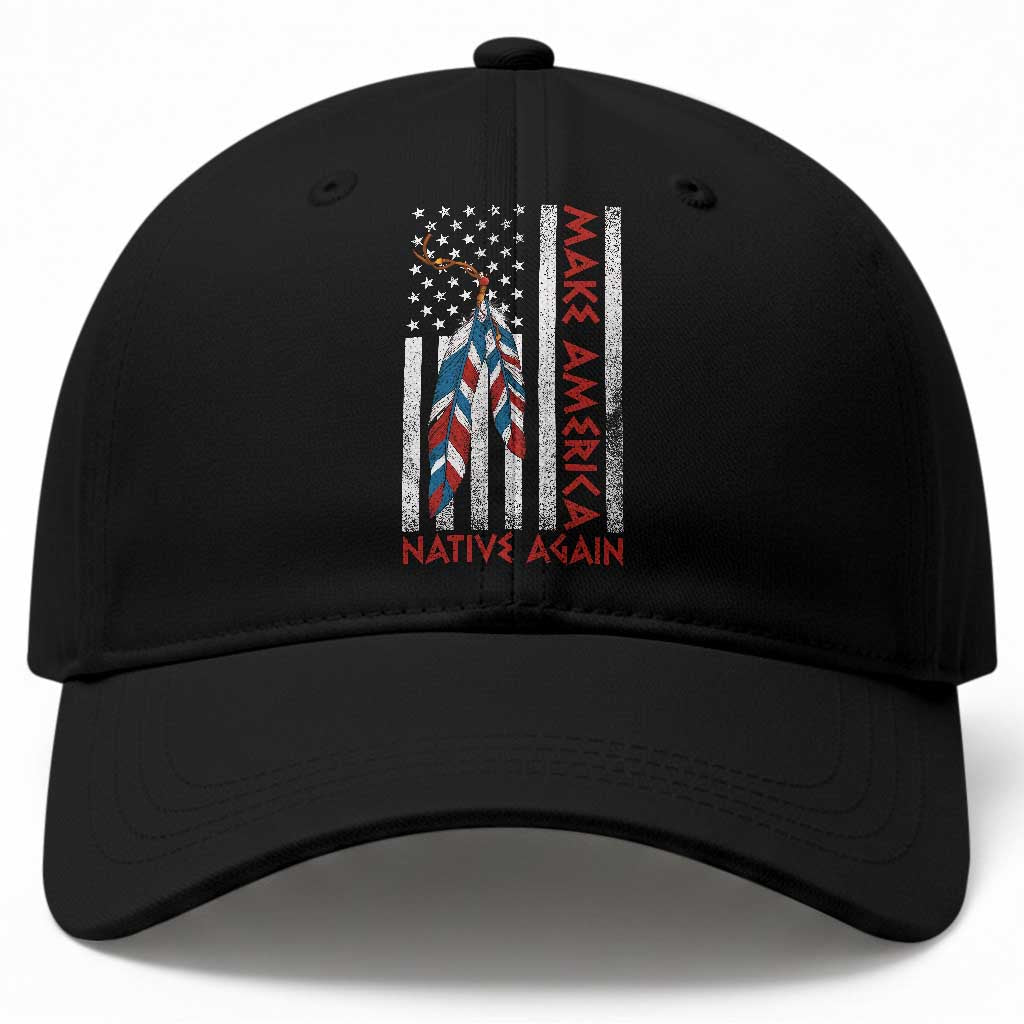 Make America Native Again Baseball Cap Indigenous Peoples Day USA Flag