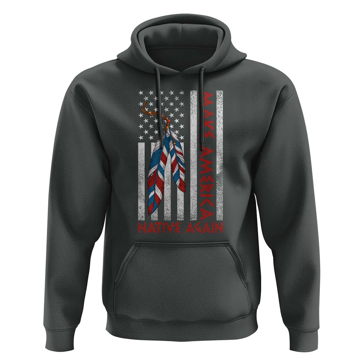 Make America Native Again Hoodie Indigenous Peoples Day USA Flag - Wonder Print Shop