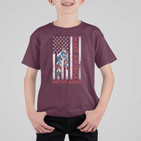 Make America Native Again T Shirt For Kid Indigenous Peoples Day USA Flag - Wonder Print Shop