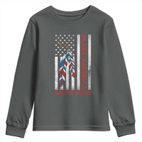 Make America Native Again Youth Sweatshirt Indigenous Peoples Day USA Flag - Wonder Print Shop