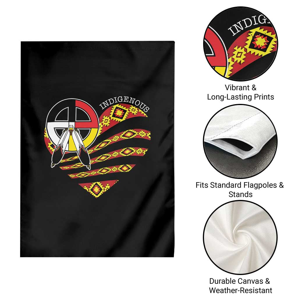 Indigenous Pride Native American Medicine Wheel Garden Flag - Wonder Print Shop