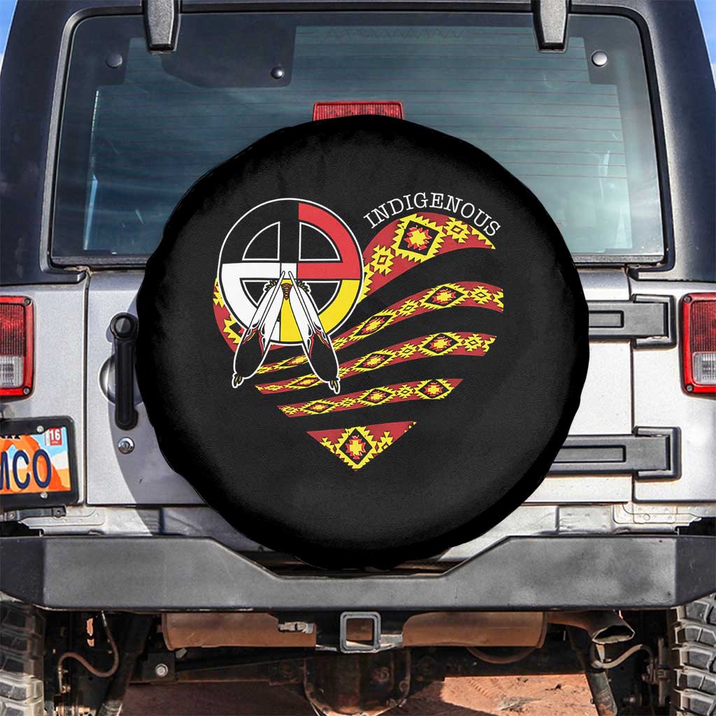 Indigenous Pride Native American Medicine Wheel Spare Tire Cover - Wonder Print Shop