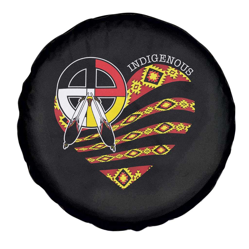 Indigenous Pride Native American Medicine Wheel Spare Tire Cover - Wonder Print Shop