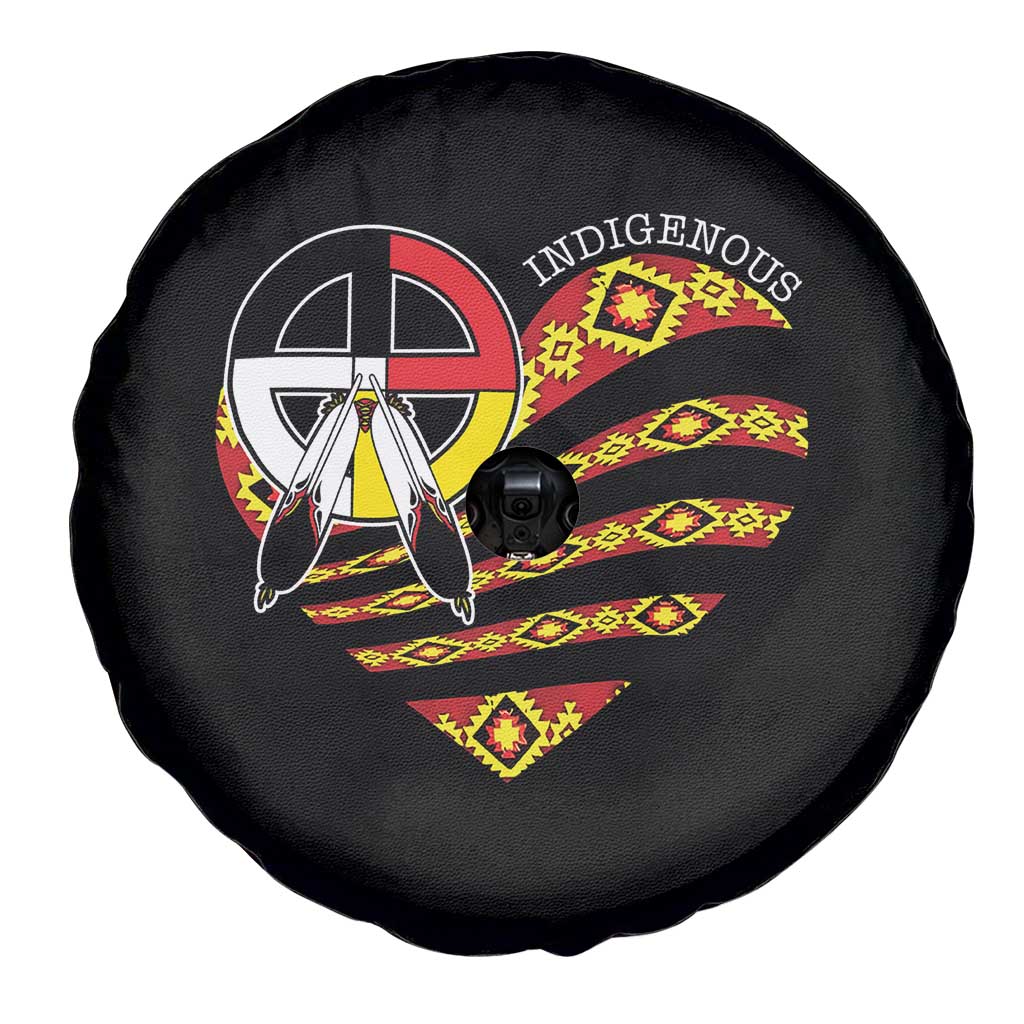Indigenous Pride Native American Medicine Wheel Spare Tire Cover - Wonder Print Shop