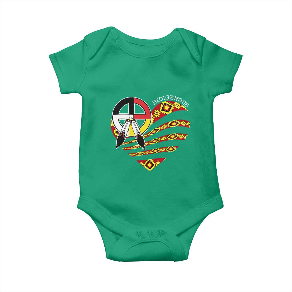 Indigenous Pride Native American Medicine Wheel Baby Onesie - Wonder Print Shop