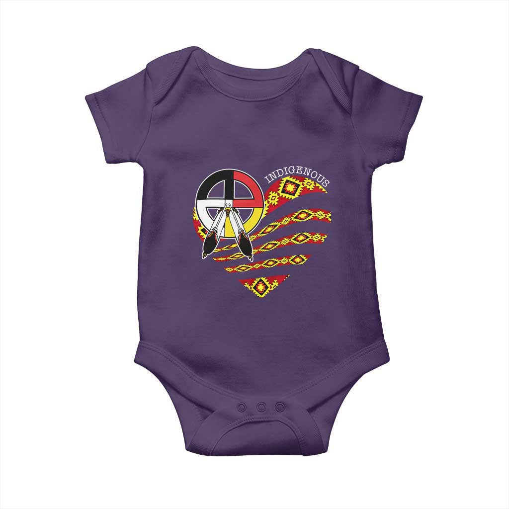 Indigenous Pride Native American Medicine Wheel Baby Onesie - Wonder Print Shop