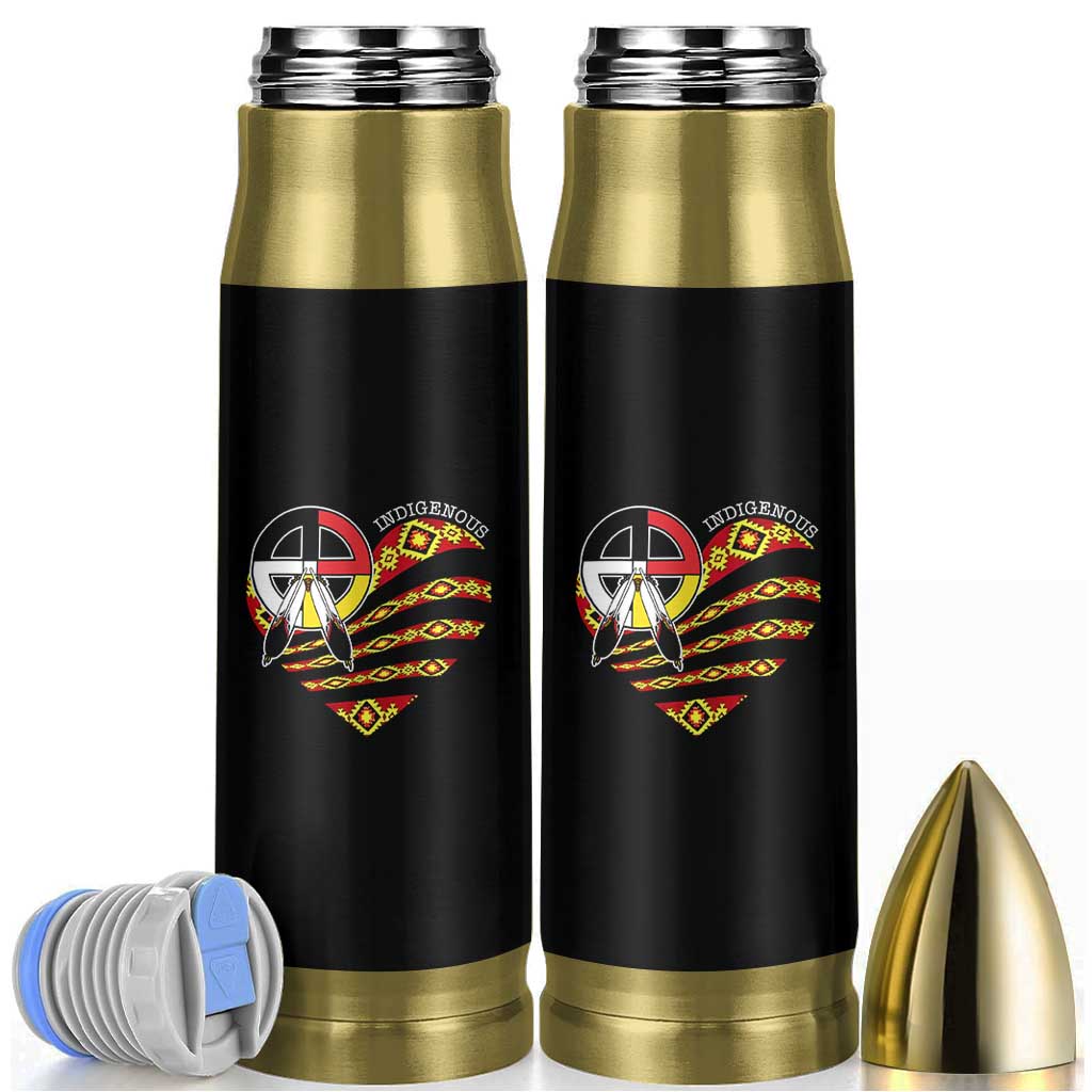 Indigenous Pride Native American Medicine Wheel Bullet Tumbler - Wonder Print Shop