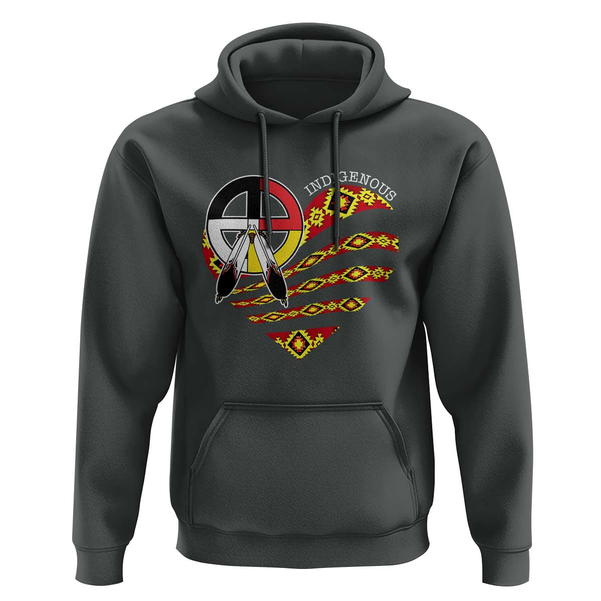 Indigenous Pride Native American Medicine Wheel Hoodie - Wonder Print Shop
