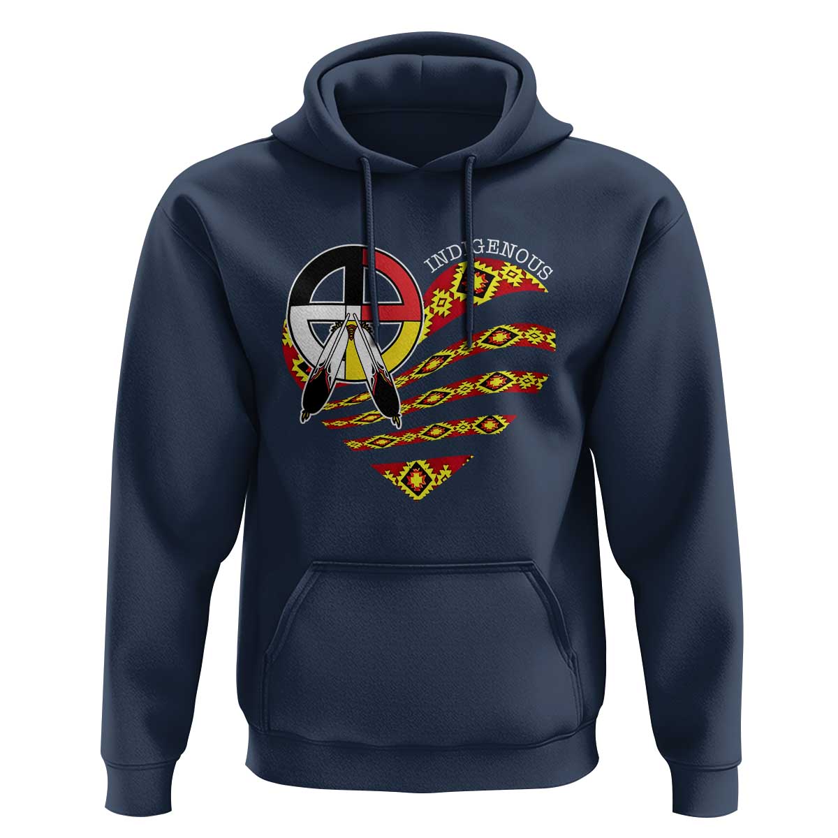 Indigenous Pride Native American Medicine Wheel Hoodie - Wonder Print Shop