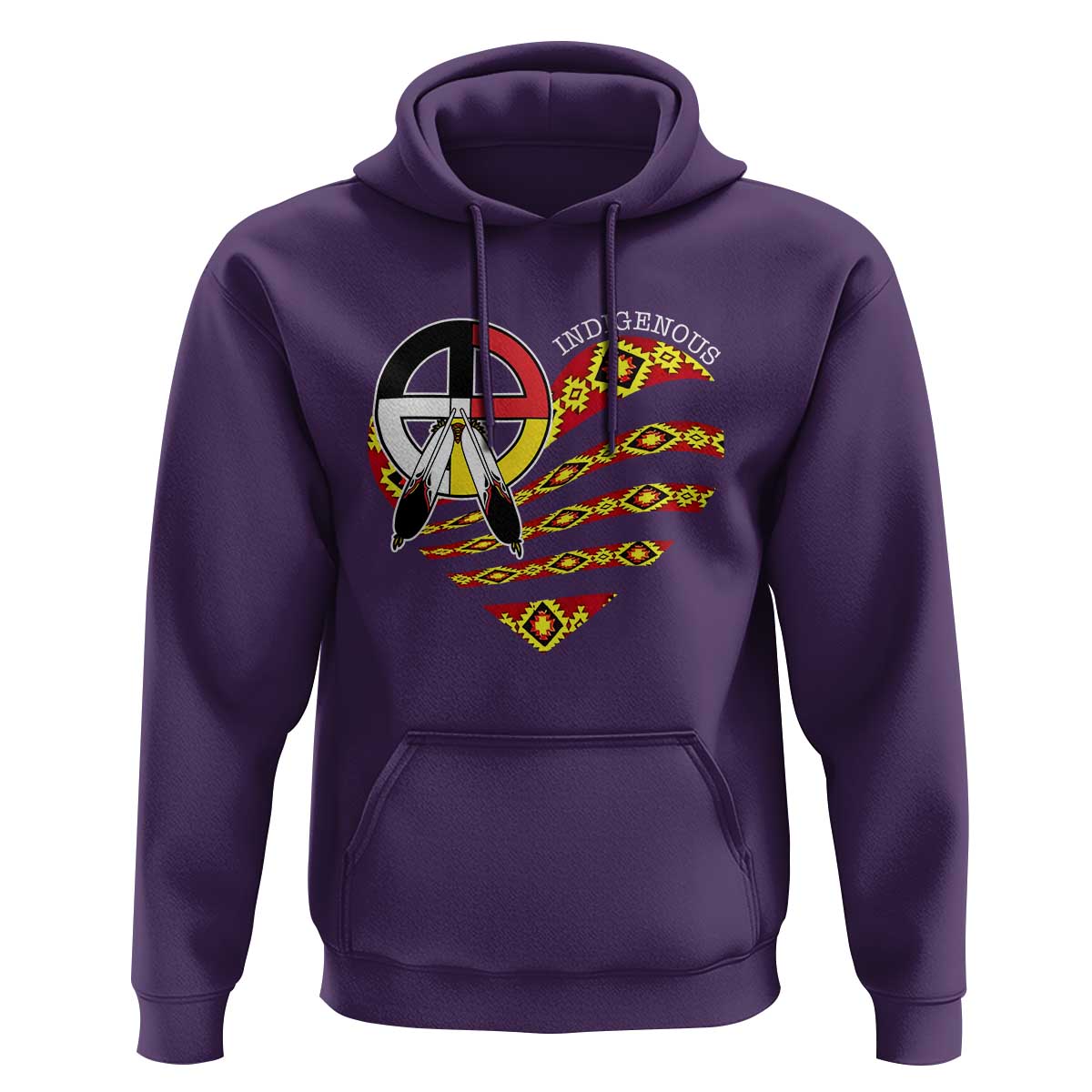 Indigenous Pride Native American Medicine Wheel Hoodie - Wonder Print Shop
