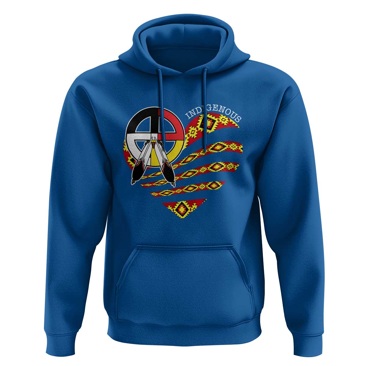 Indigenous Pride Native American Medicine Wheel Hoodie - Wonder Print Shop