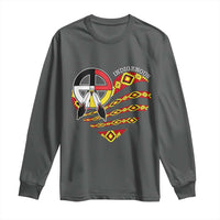 Indigenous Pride Native American Medicine Wheel Long Sleeve Shirt - Wonder Print Shop