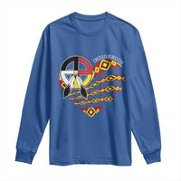 Indigenous Pride Native American Medicine Wheel Long Sleeve Shirt - Wonder Print Shop