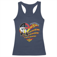 Indigenous Pride Native American Medicine Wheel Racerback Tank Top - Wonder Print Shop